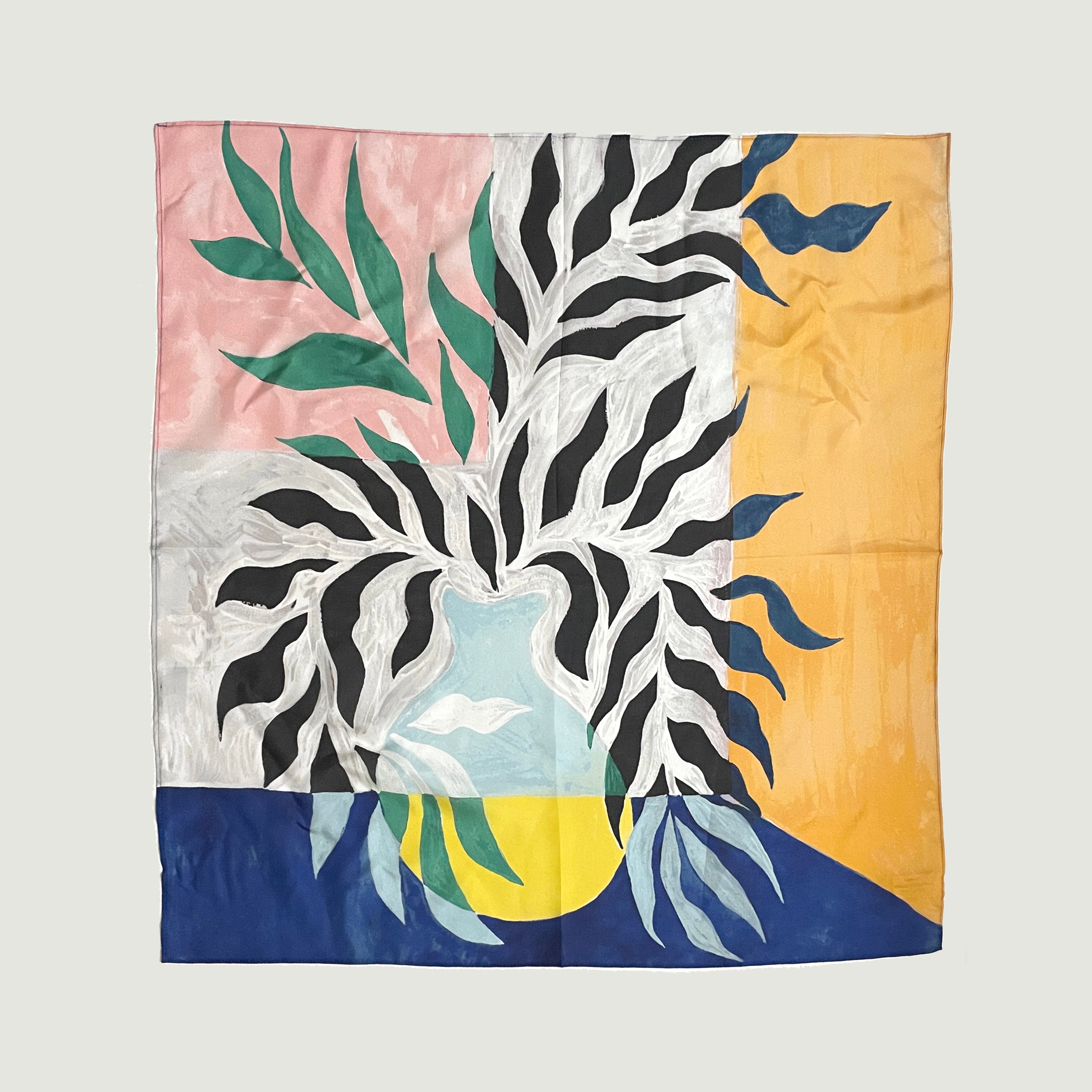 Matisse Inspired Colorful Vase Scarf